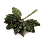 Artificial rose leaf, 12 cm long, green color